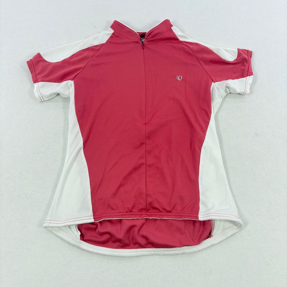 Pearl Izumi Cycling Jersey Women XL Pink White Ultrasensor Short Sleeve Pockets